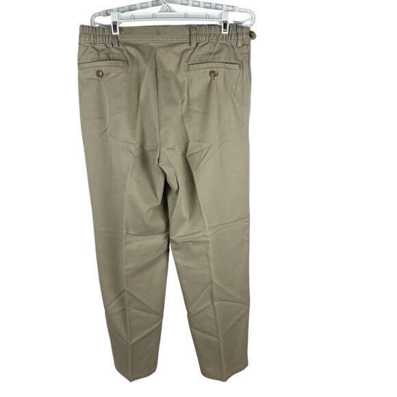 Farah Stretch Mens Khaki Tailored Trousers W34 L29 Cotton/Polyester Blend - Picture 3 of 7